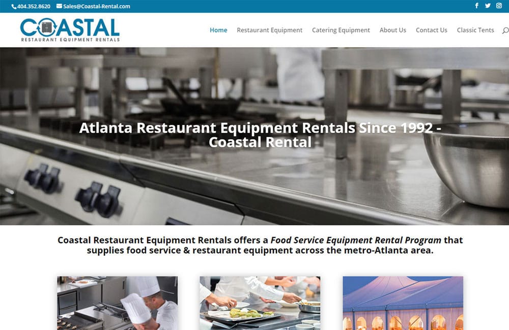 Coastal Restaurant - Website Design in Atlanta, GA