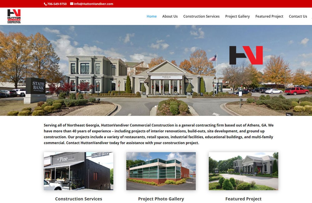 HuttonVandiver Website Design - Athens, GA