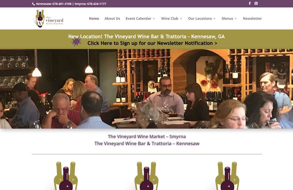 Vineyard Web Design - Alpharetta, GA Web Designer